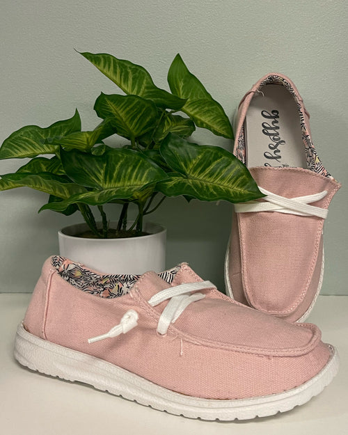 Holly~Blush Canvas Slip-on Sneakers by Gypsy Jazz
