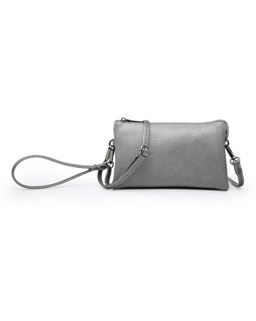 Riley ~ 3 Compartment Crossbody/Wristlet - Gunmetal