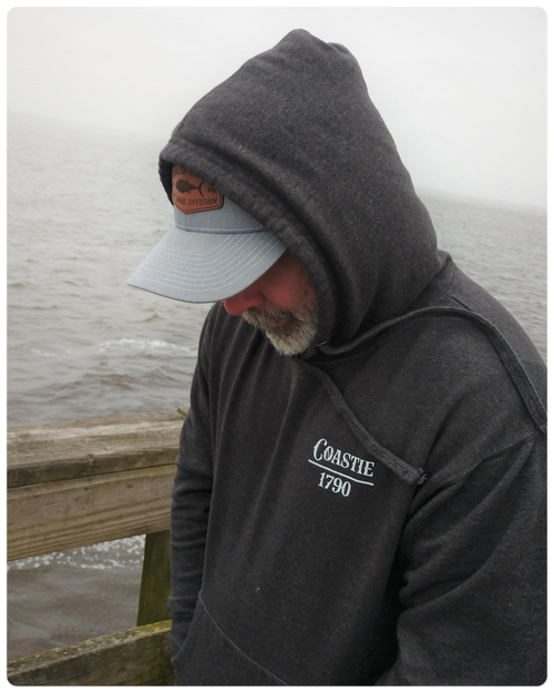 “Off Shore Division”  Charcoal Hoodie by Carolina Coastie