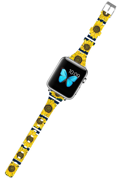 "Sunflower" Preppy Slim Watchband by Simply Southern
