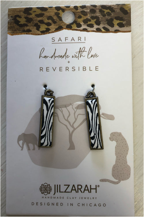 Safari Reversible Bar Earrings by JILZARAH