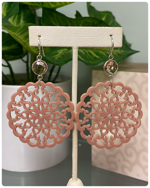 Clair Dangle Earrings ~ Mauve