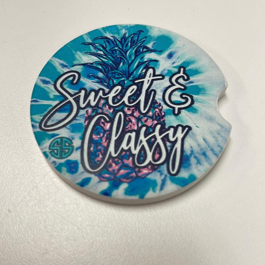 “Sweet & Classy"  Car Coasters by Simply Southern