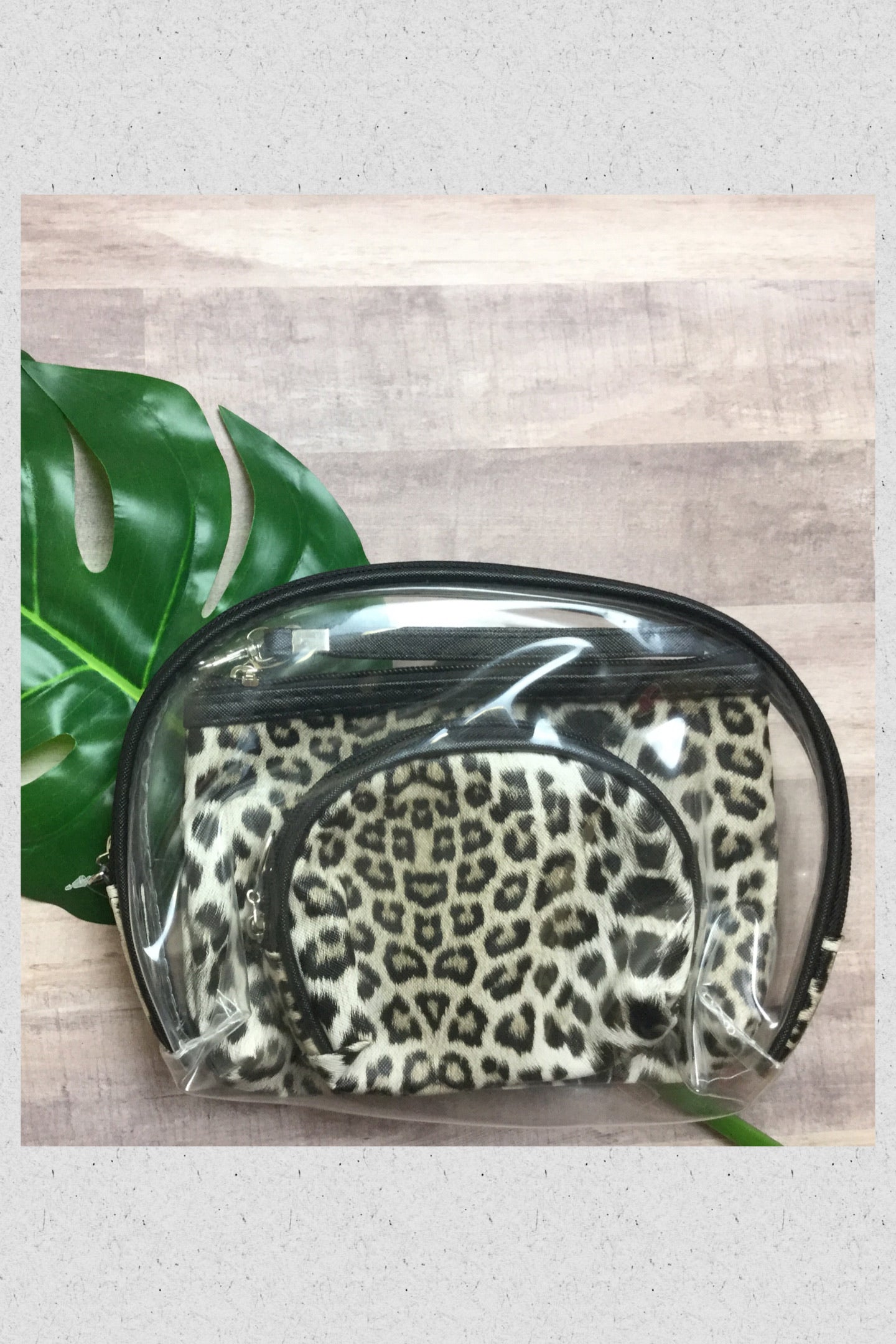 Leopard Makeup Travel Bag Set
