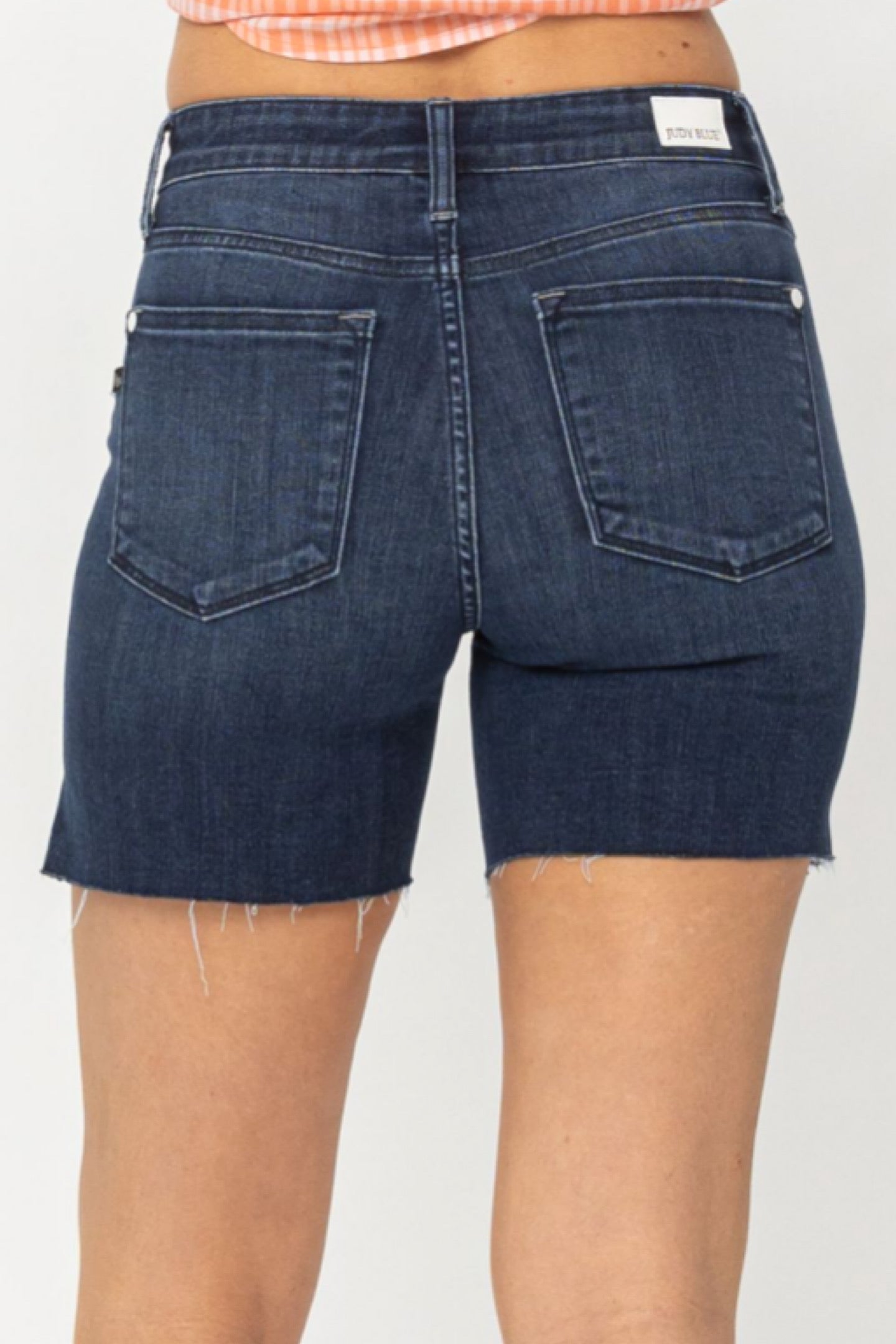 Judy Blue Mid Length Cut Off Shorts
