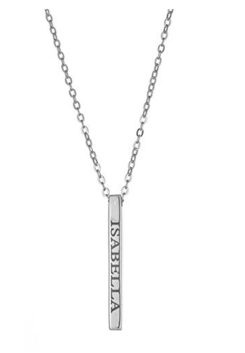 Personalized Vertical Block Necklace by Maya J