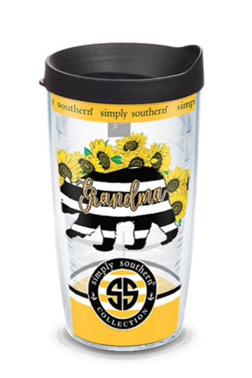 Simply Southern - Grandma Bear Sunflower Plastic Tumblers by Tervis