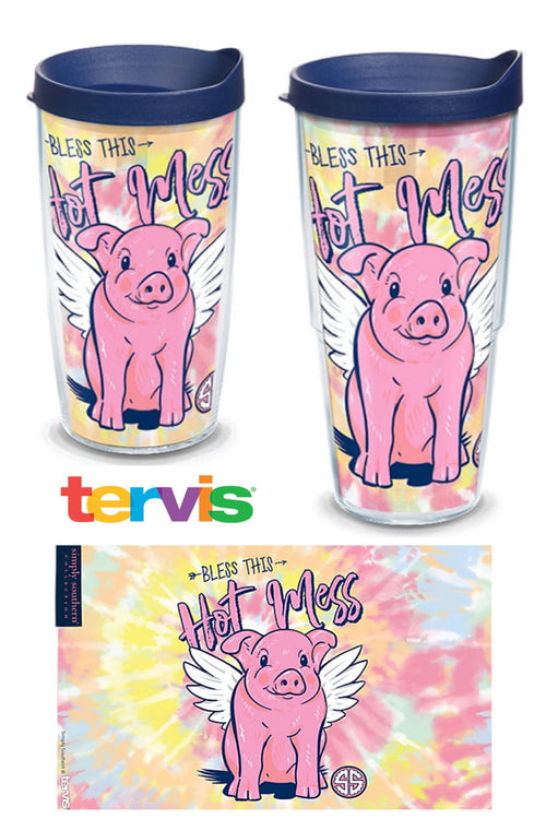 Simply Southern - Hot Mess Pig Plastic Tumblers by Tervis