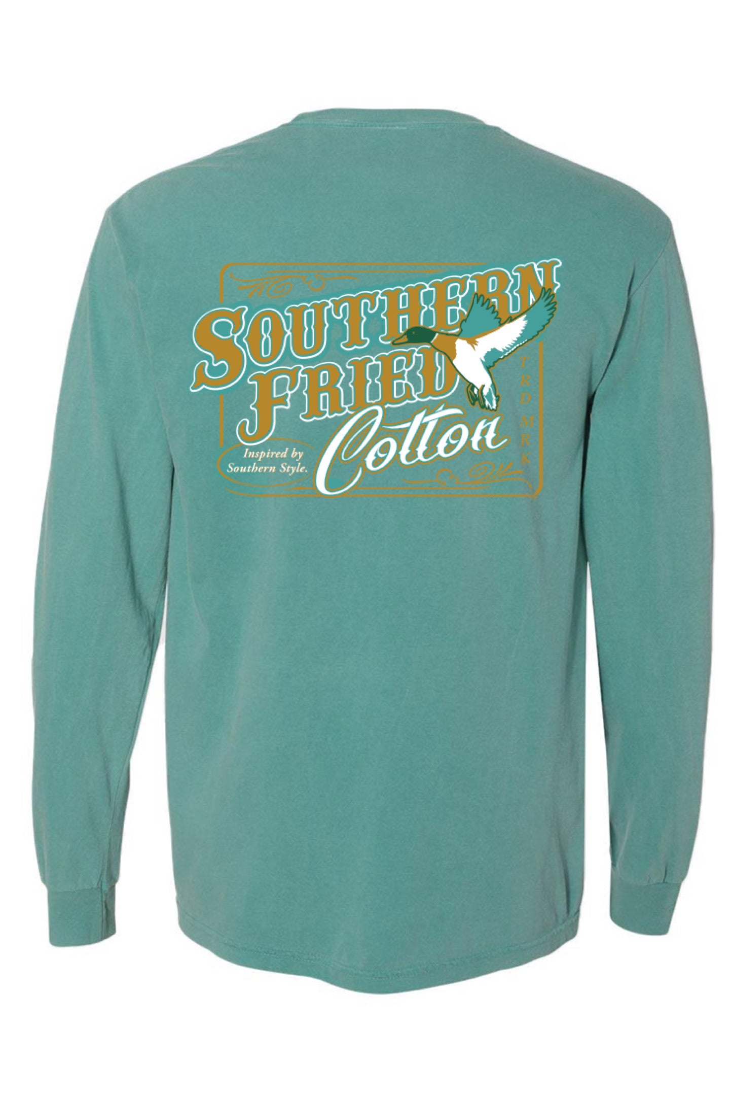 Flying Mallard Long Sleeves Tee by Southern Fried Cotton