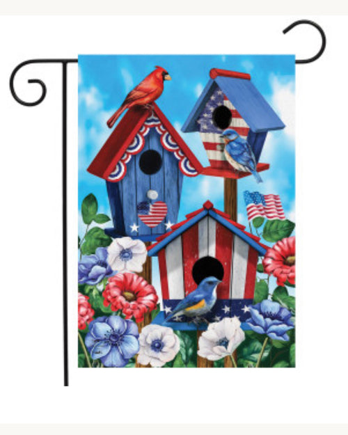 American Birdhouses Summer Garden Flag