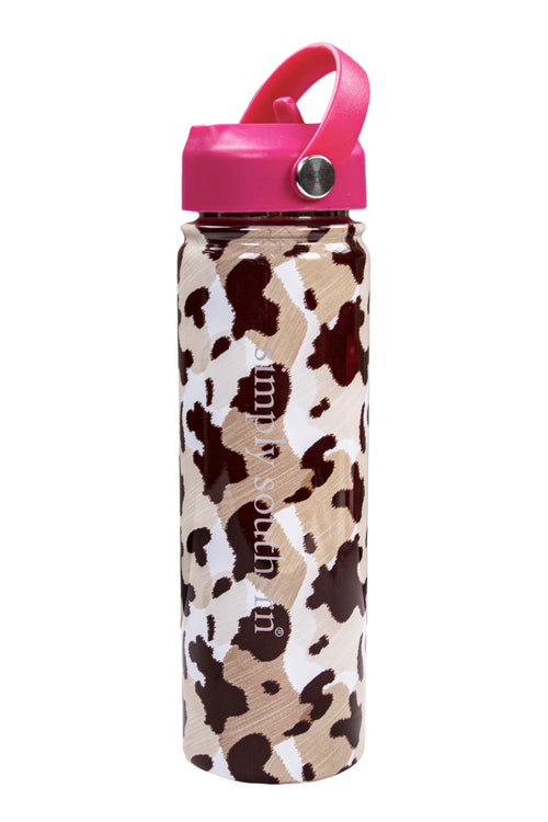 Simply Southern 22 oz Water Bottle Cow