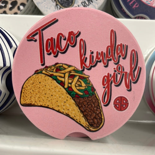 “Taco"  Car Coasters by Simply Southern