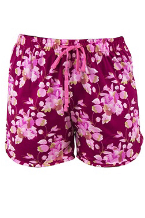 Magenta Floral Lounge Shorts by Hello Mello