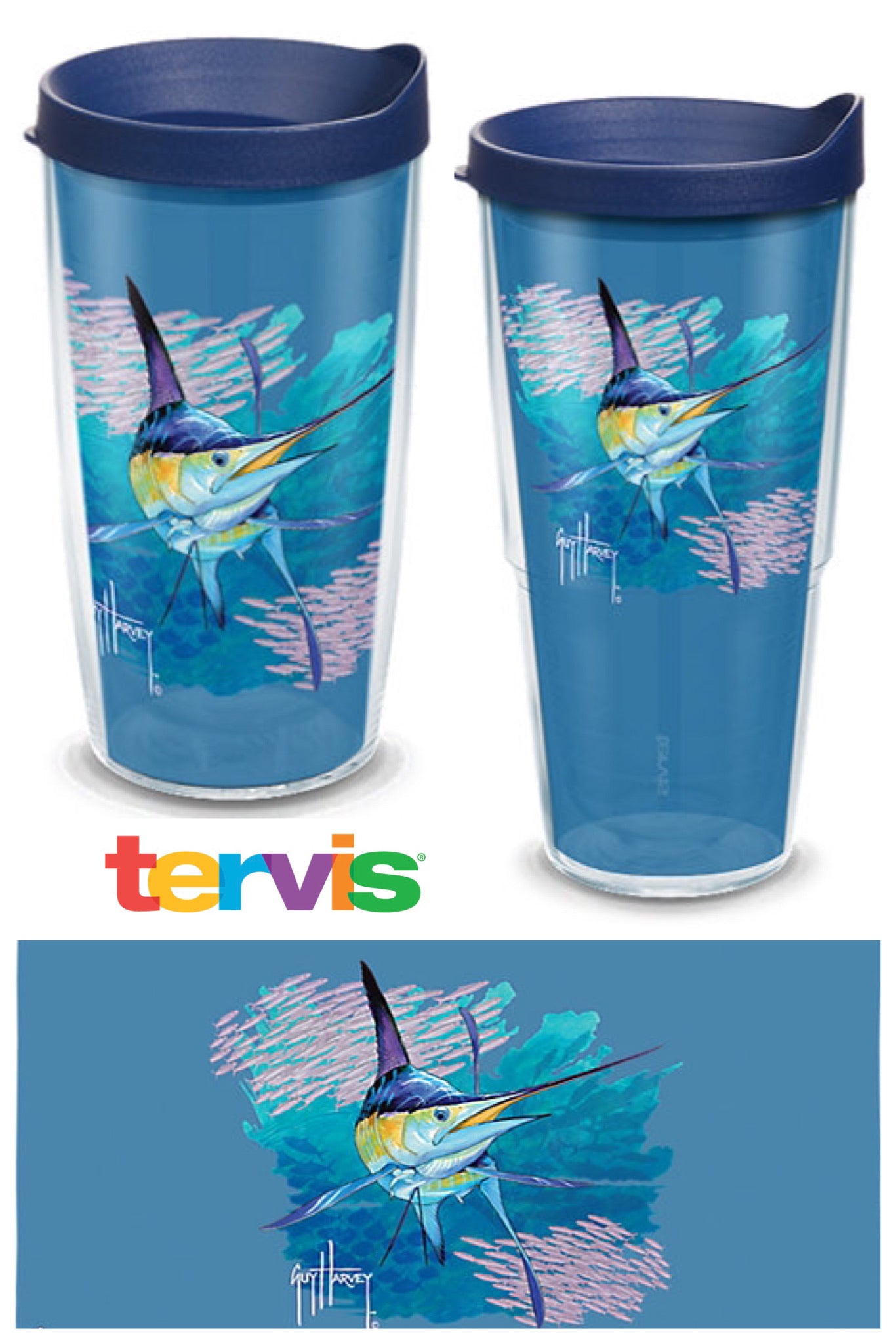 Guy Harvey - Offshore Haul Marlin Plastic Tumblers by Tervis