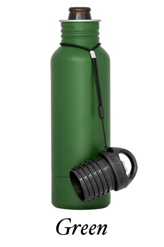 BottleKeeper - The Standard 2.0 - The Original Stainless Steel Bottle  Holder and Insulator to Keep Your Beer Colder (Neo Chrome)