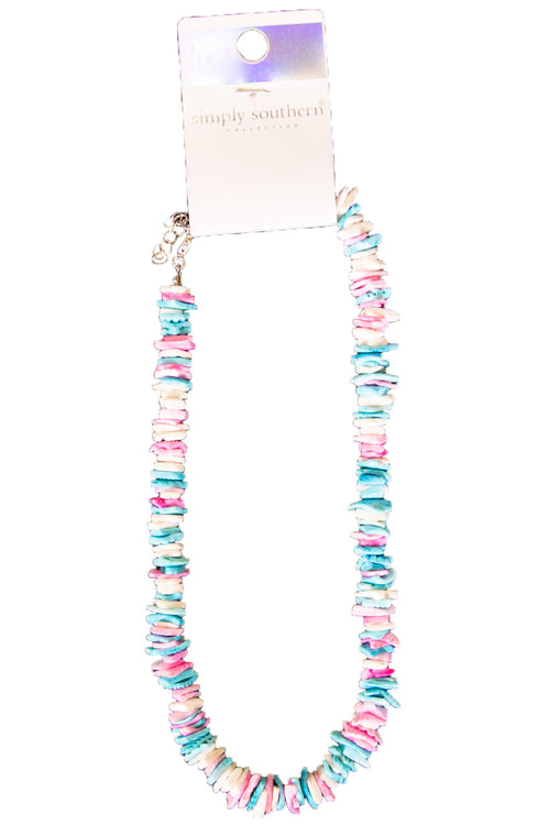 Beach Multi Color Puka Shell Necklace by Simply Southern