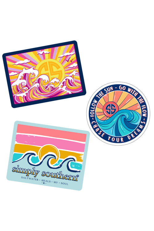 "Wave" Sticker 3 Pack by Simply Southern