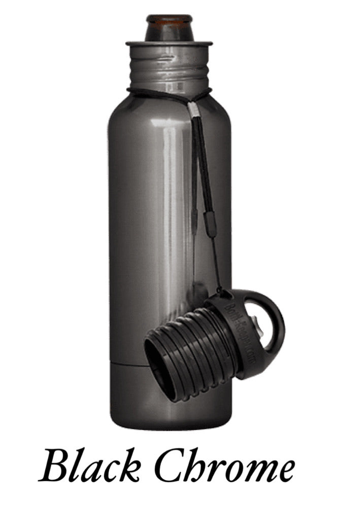 BottleKeeper - The Standard 2.0 - The Original Stainless Steel Bottle  Holder and Insulator to Keep Your Beer Colder (Blue)